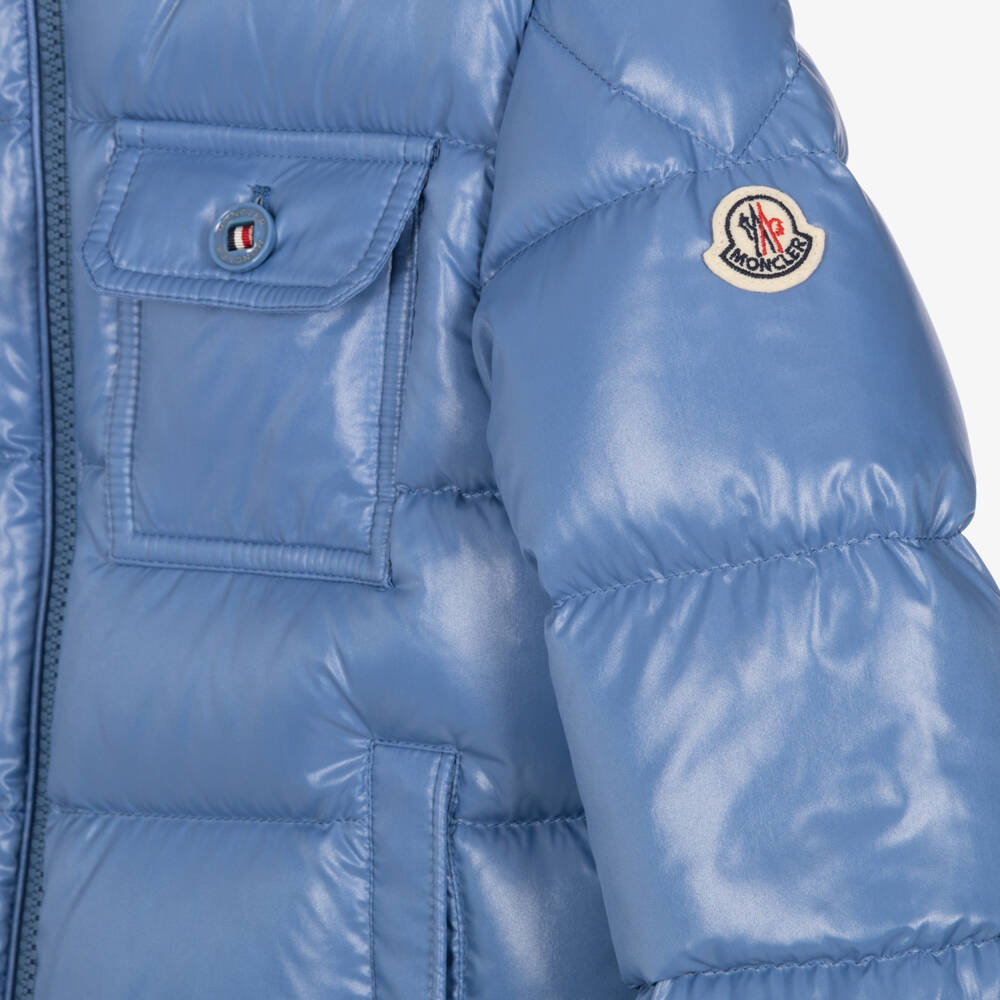 Moncler Enfant-Boys Blue Alaxios Short Down Jacket | Childrensalon