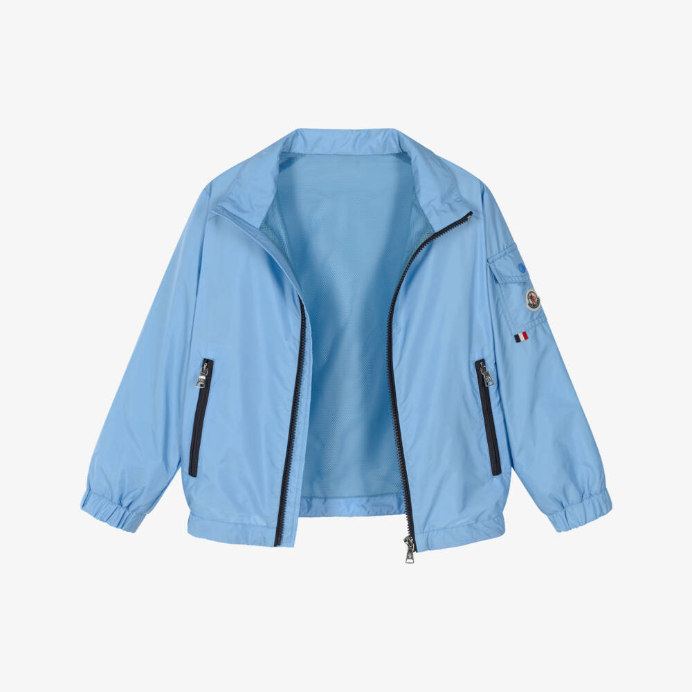 Moncler Enfant-Boys Blue Banu Hooded Jacket | Childrensalon