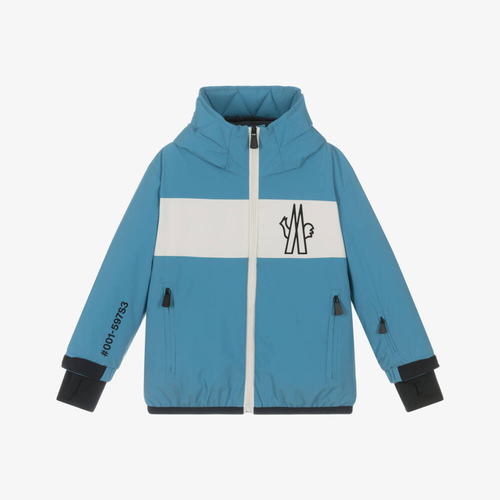 Moncler Enfant-Boys Blue Brech Technical Ski Jacket | Childrensalon