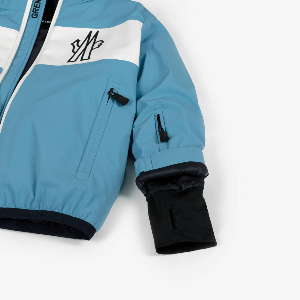 Moncler Enfant-Boys Blue Brech Technical Ski Jacket | Childrensalon