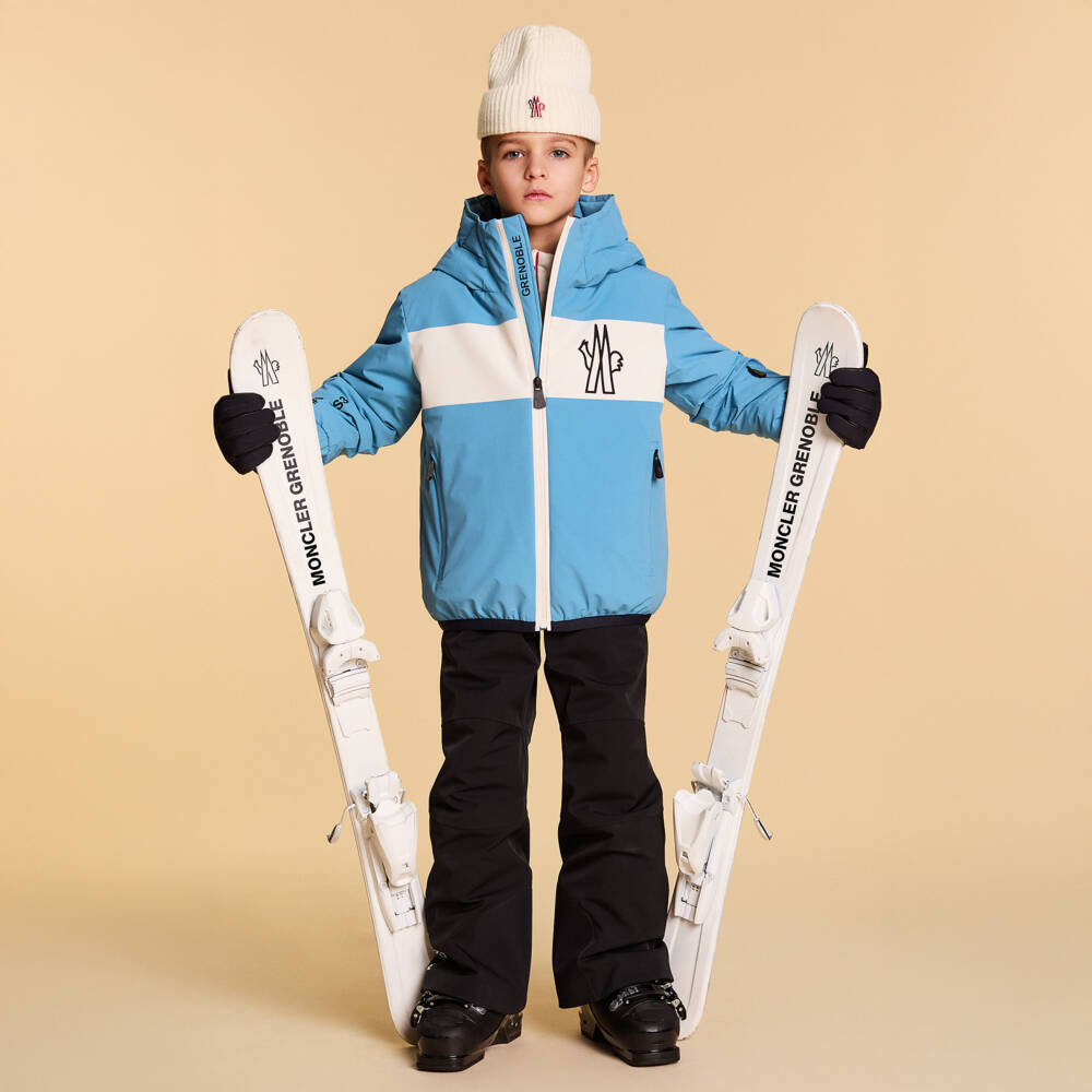 Moncler Enfant-Boys Blue Brech Technical Ski Jacket | Childrensalon