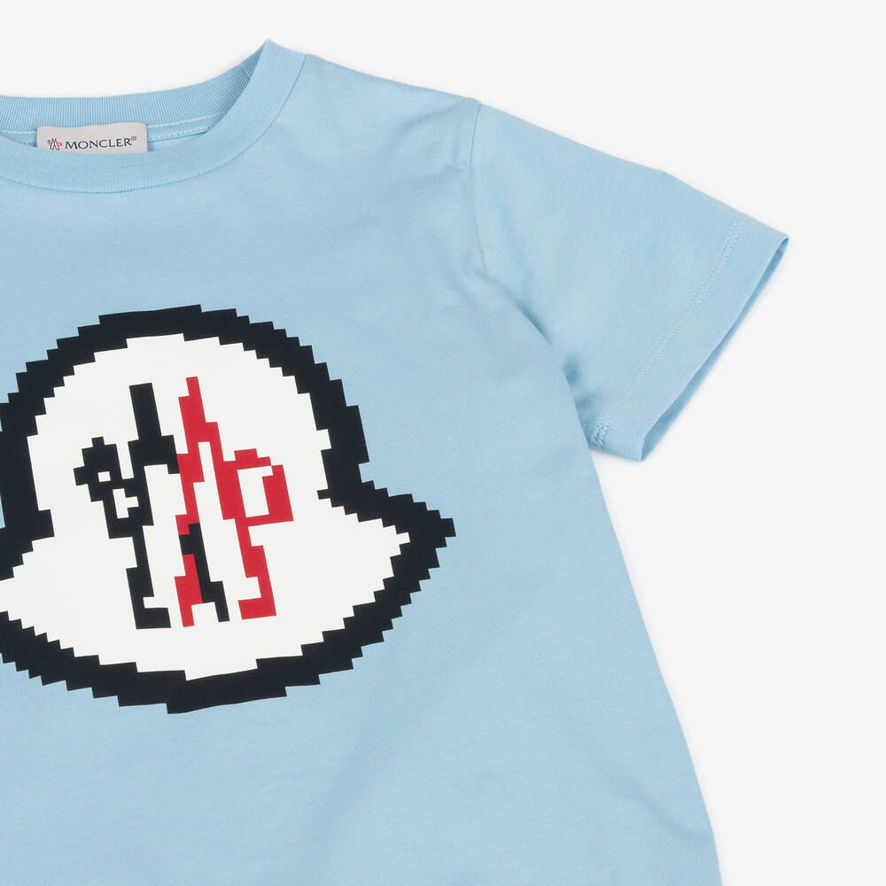 Moncler Enfant-Boys Blue Cotton T-Shirt | Childrensalon