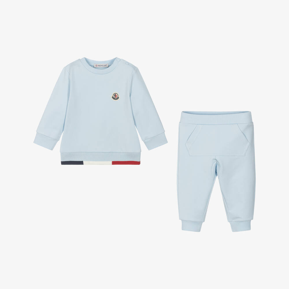 Moncler Enfant-Boys Blue Cotton Tracksuit | Childrensalon