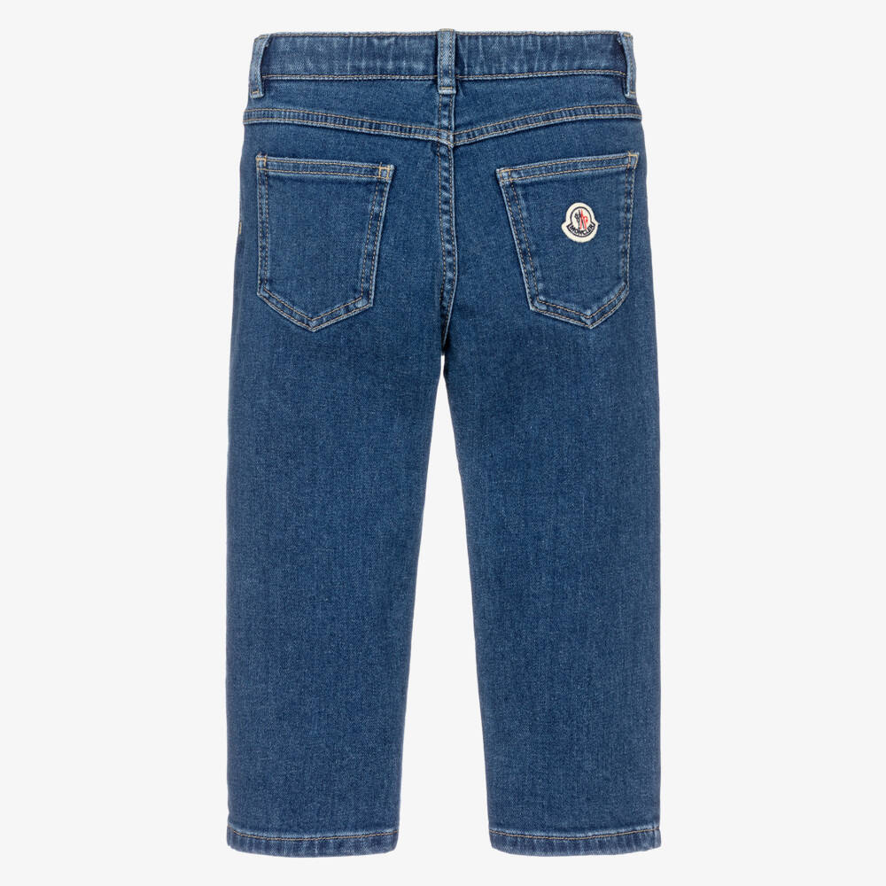 Moncler Enfant-جينز دنيم بقصة مستقيمة لون أزرق للأولاد | Childrensalon