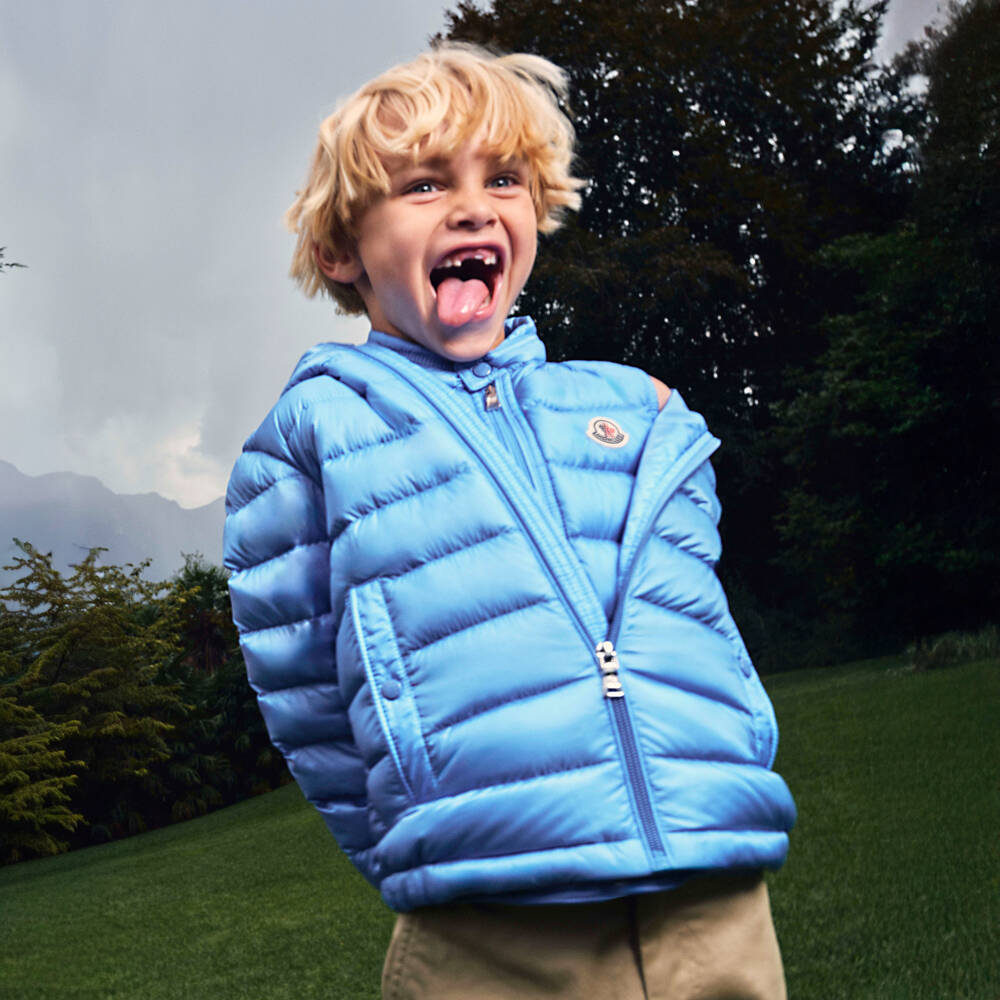 Moncler Enfant-Boys Blue Dilar Puffer Jacket | Childrensalon