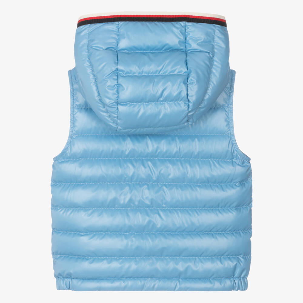 Moncler Enfant-جيليه بهودي مبطن بريش لون أزرق للأولاد | Childrensalon