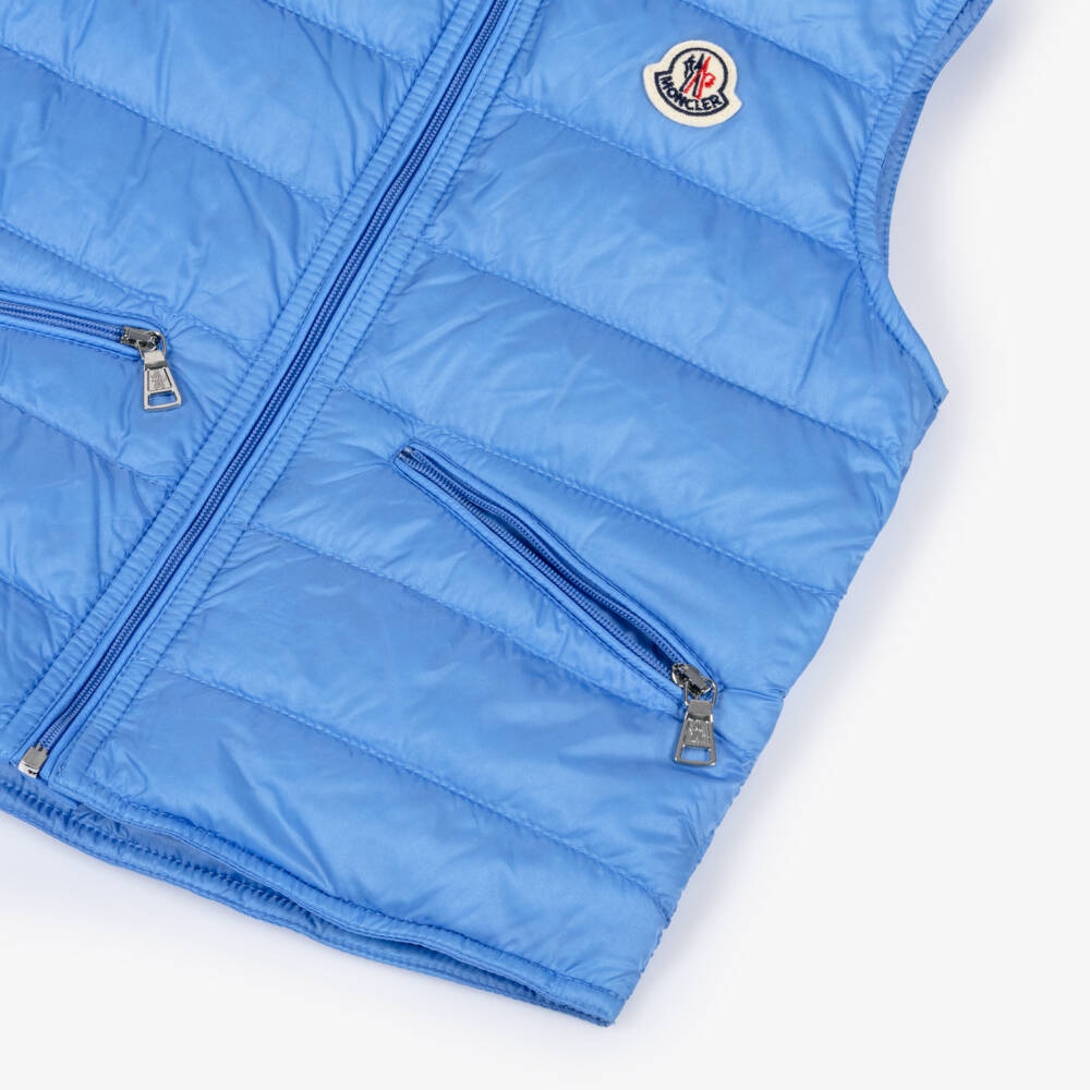 Moncler Enfant-Boys Blue Gui Down Filled Puffer Gilet | Childrensalon