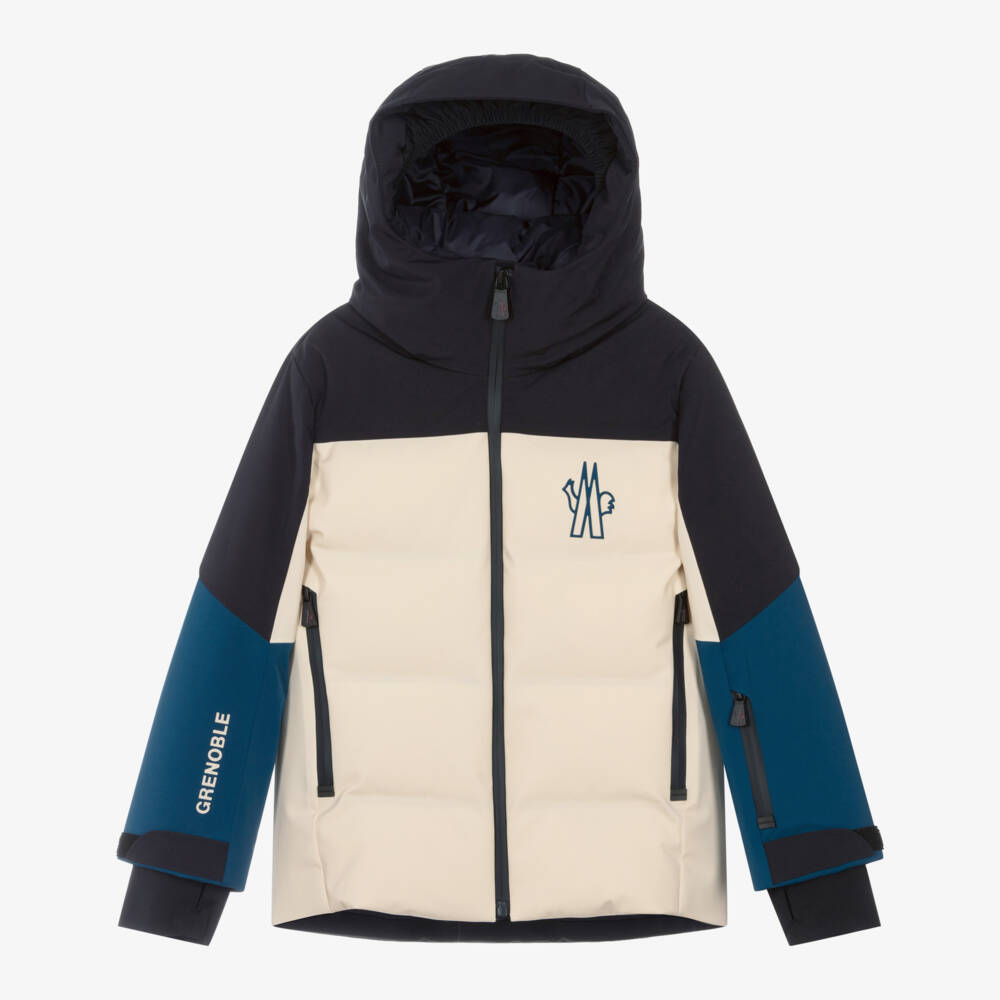 希少✨MONCLER ski トリコロール中綿ジャケット Lサイズ MONCLER (モンクレール) トリコロールライン フード フルジップ