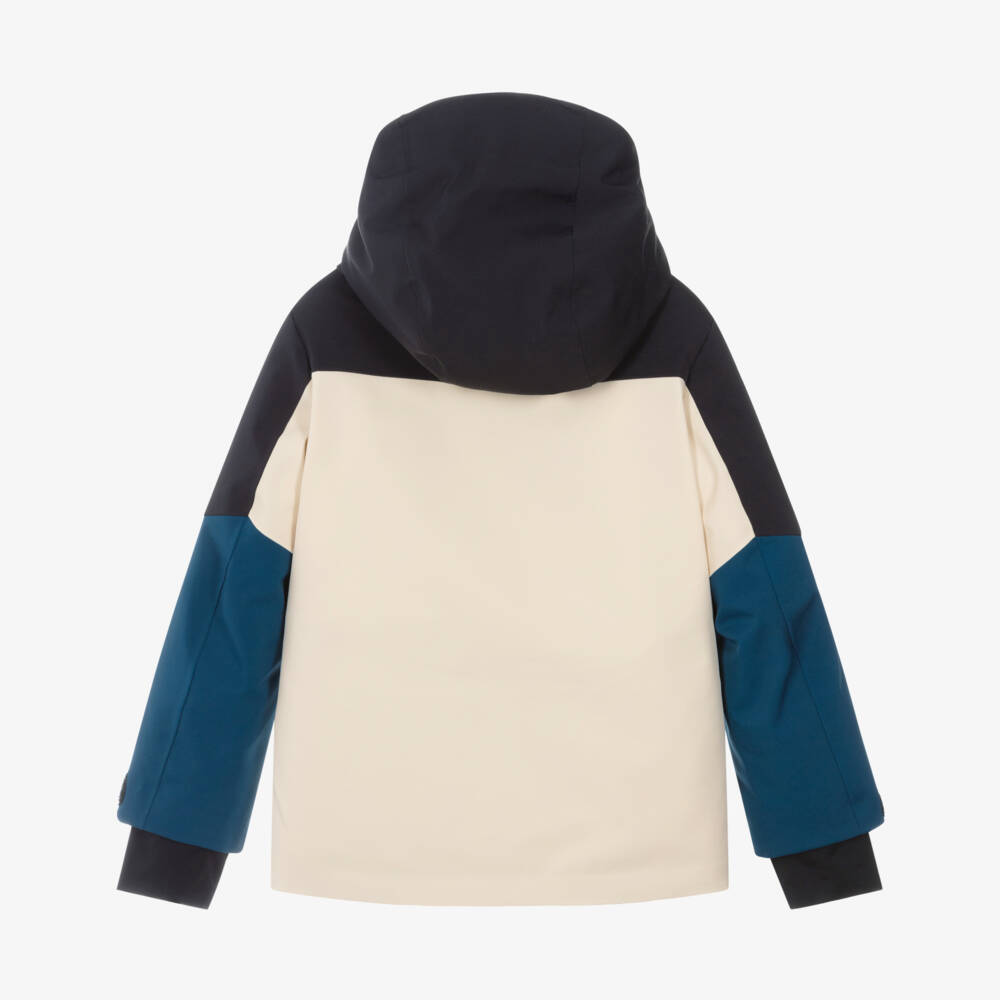 Moncler Enfant-Куртка лыжная Montmiral кремово-синяя для мальчиков | Childrensalon