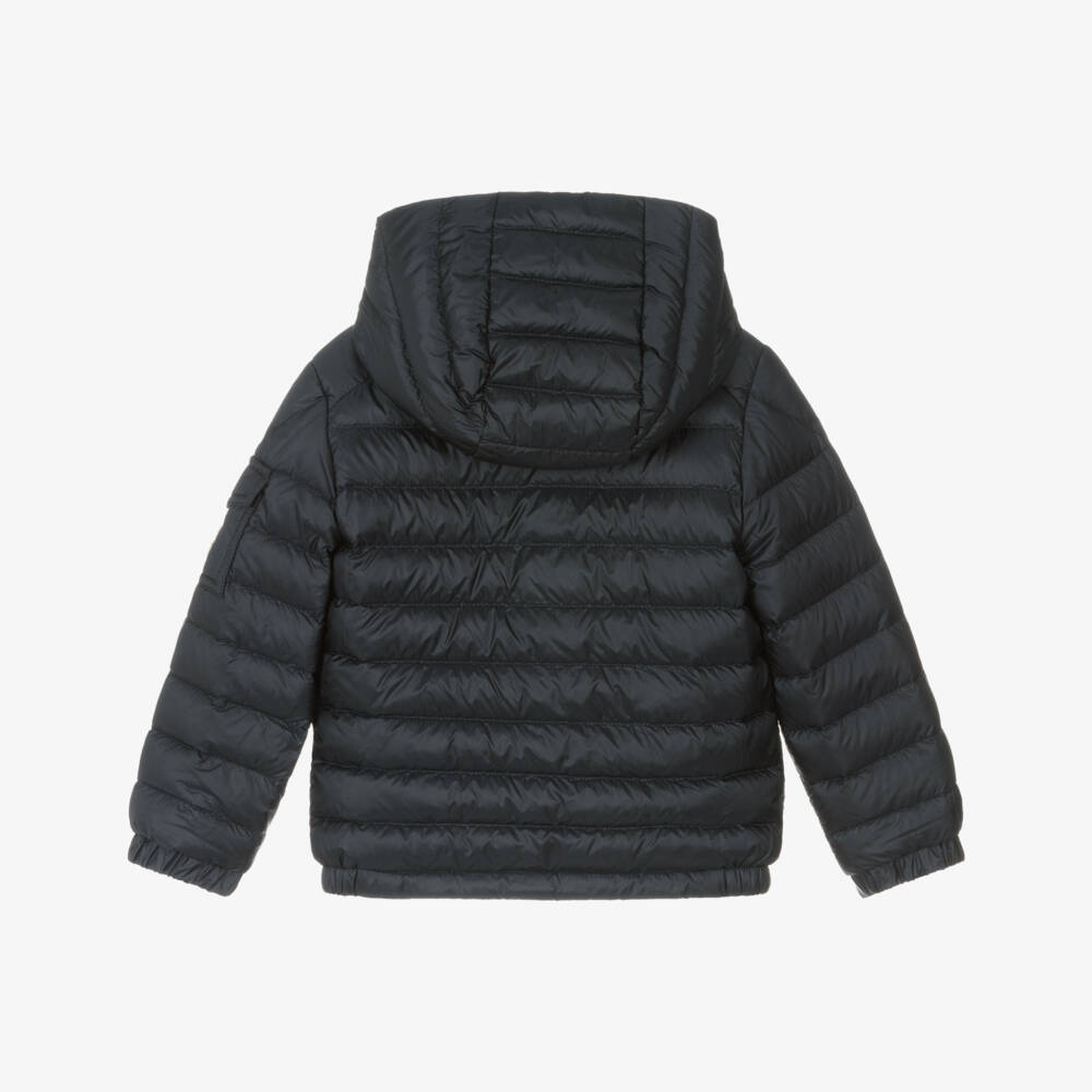Moncler Enfant-جاكيت بافر مبطن بريش لون كحلي للأولاد | Childrensalon