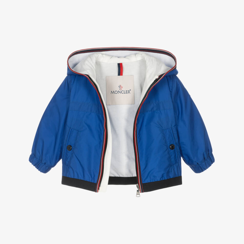 Moncler Enfant-Boys Bright Blue Anton Hooded Jacket | Childrensalon