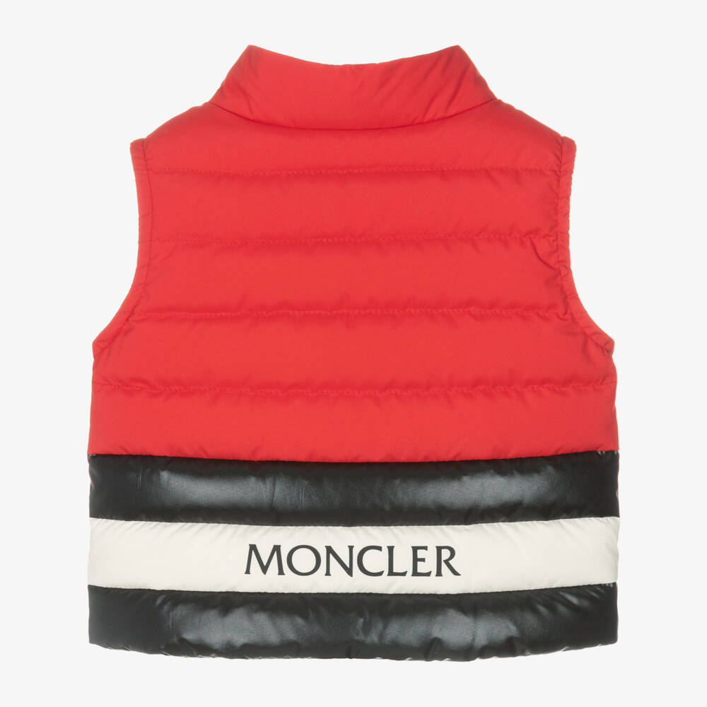 Moncler Enfant-Boys Cliff Red Puffer Down Gilet | Childrensalon
