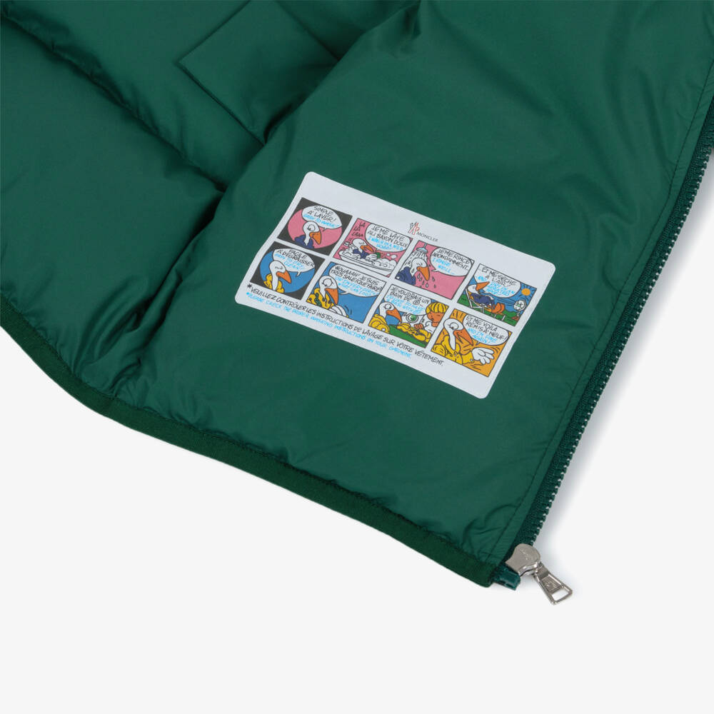 Moncler Enfant-Куртка пуховик Barin зеленая для мальчиков | Childrensalon