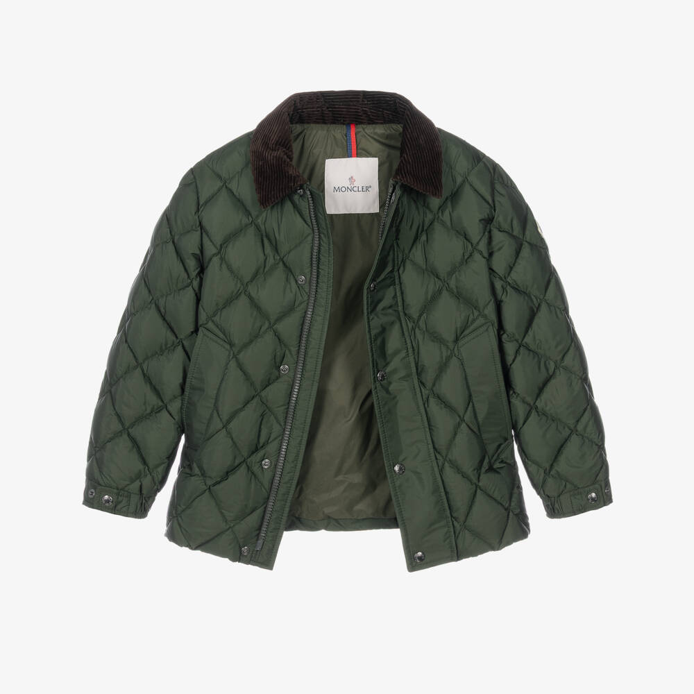 Moncler Enfant-Boys Green Fruzan Quilted Jacket | Childrensalon