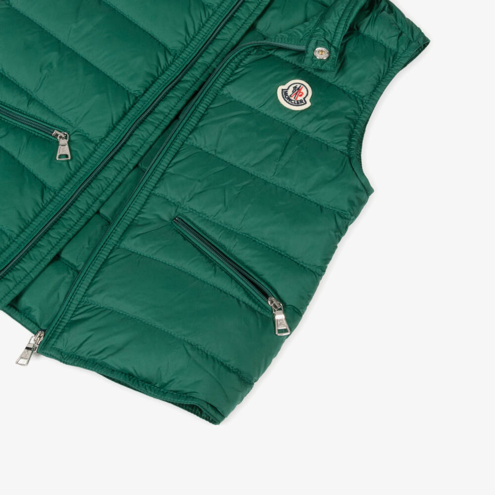 Moncler Enfant-Boys Green Gui Down Puffer Gilet | Childrensalon