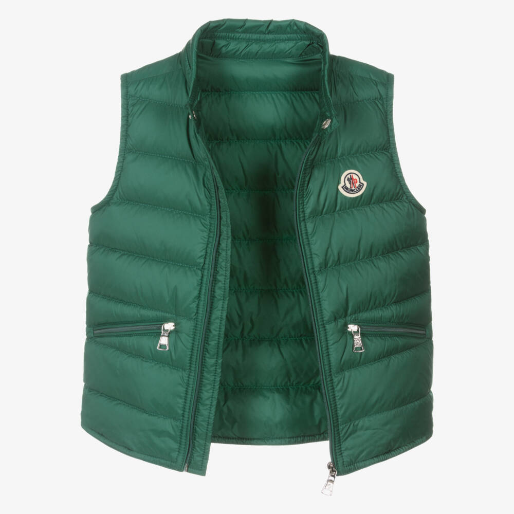 Moncler Enfant-Boys Green Gui Down Puffer Gilet | Childrensalon