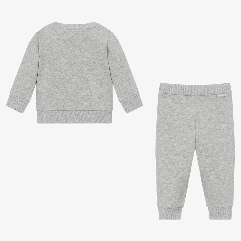 Moncler Enfant-Boys Grey Cotton Tracksuit | Childrensalon