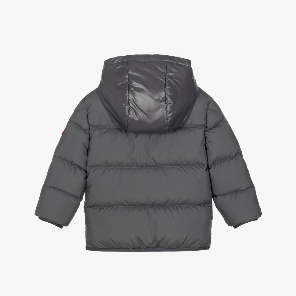 Moncler Enfant-Boys Grey Down Padded Barin Jacket | Childrensalon