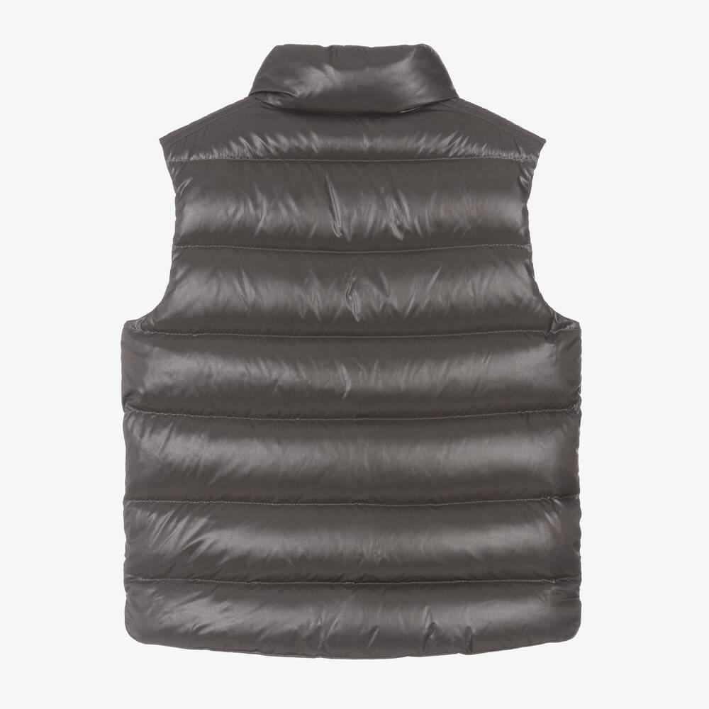Moncler Enfant-Boys Grey Down Padded Tib Puffer Gilet | Childrensalon
