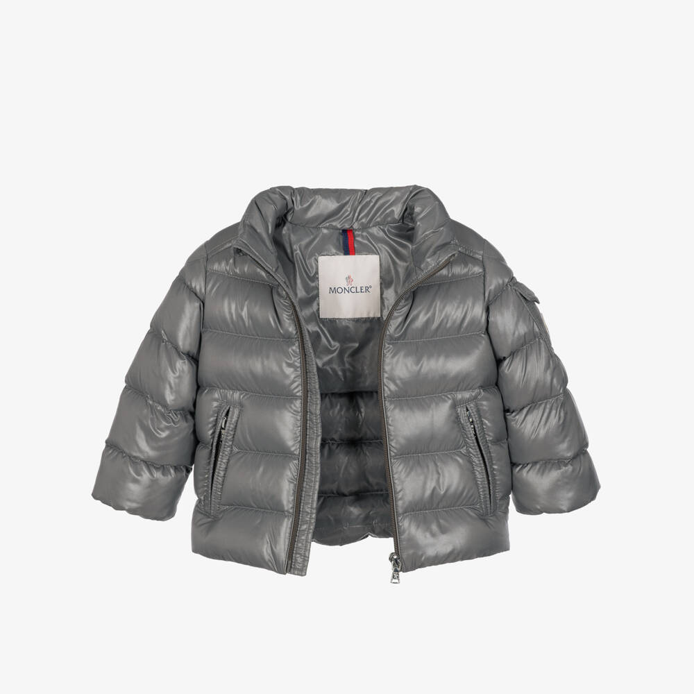 Moncler Enfant-Boys Grey Moncler Maya Down Padded Jacket | Childrensalon