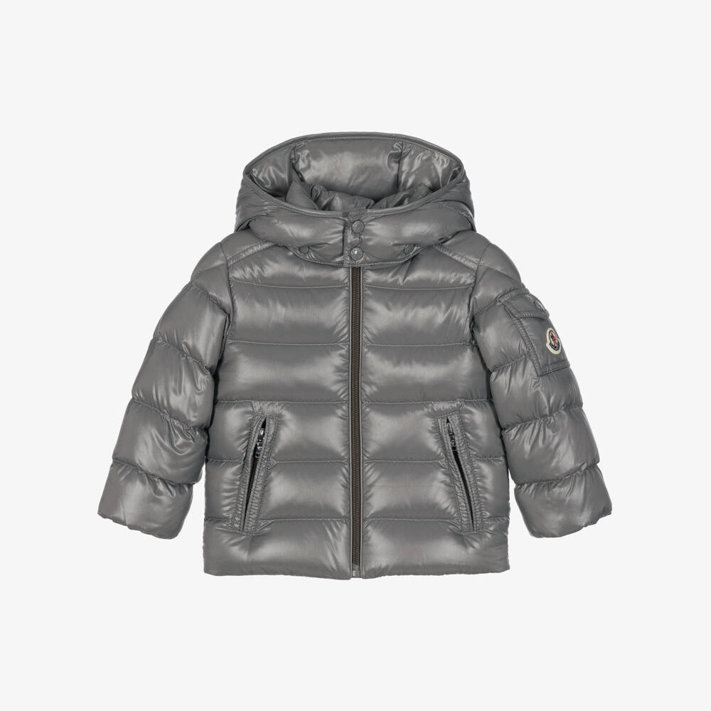 Moncler Enfant-Boys Grey Moncler Maya Down Padded Jacket | Childrensalon