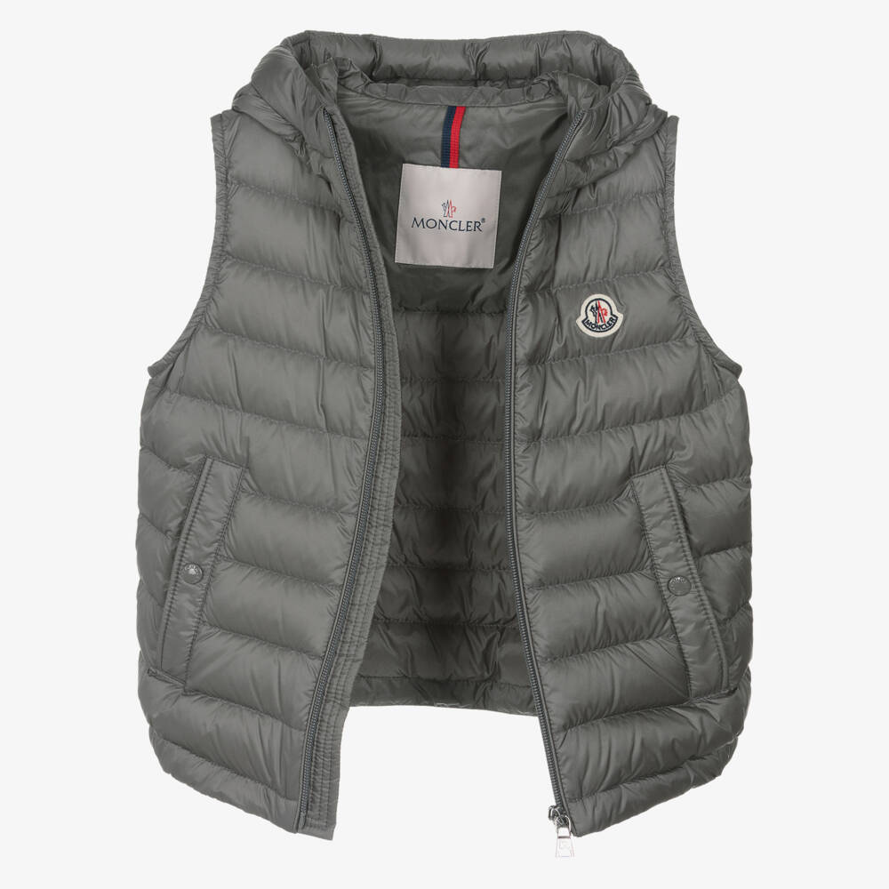 Moncler Enfant-Жилет пуховик Uzay серый для мальчиков | Childrensalon