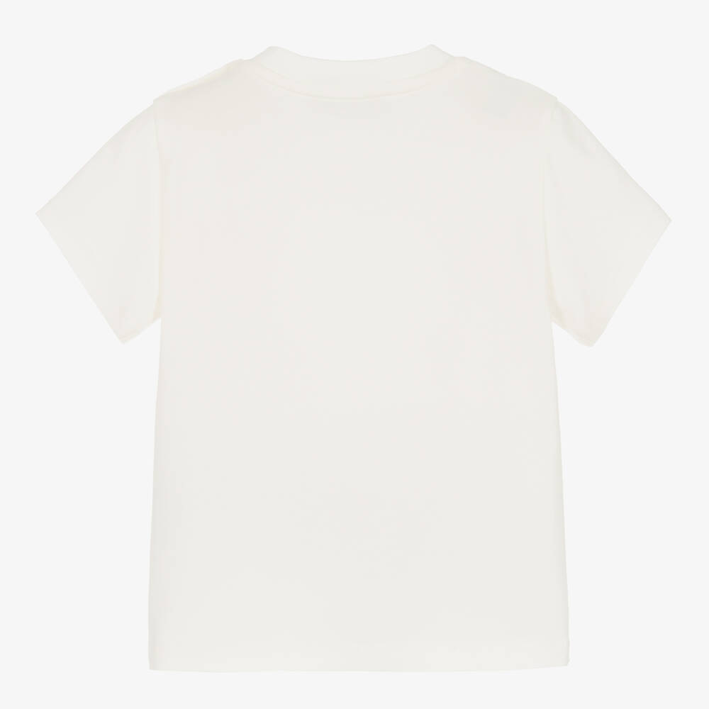 Moncler Enfant-Boys Ivory Cotton T-Shirt | Childrensalon