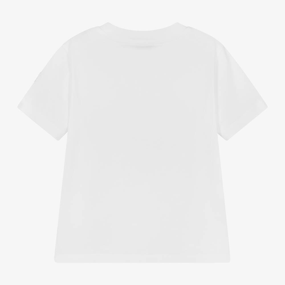 Moncler Enfant-Boys Ivory Cotton T-Shirt | Childrensalon