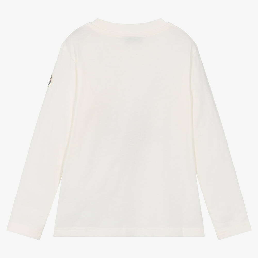 Moncler Enfant-Boys Ivory Cotton Top | Childrensalon