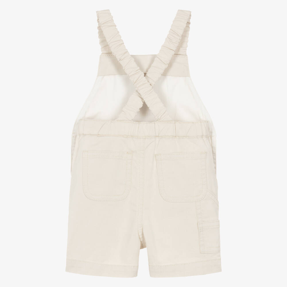 Moncler Enfant-Boys Ivory Denim Short Dunagrees | Childrensalon
