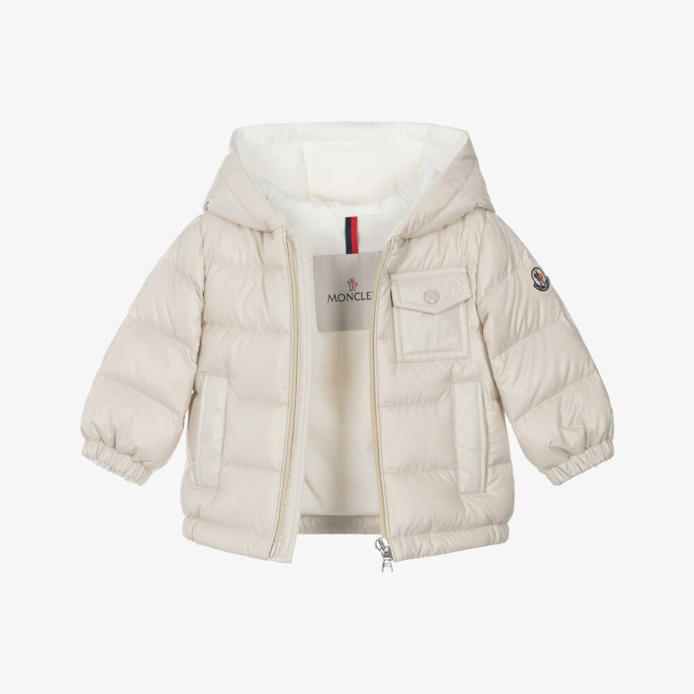 Moncler Enfant-Boys Ivory Mesles Puffer Jacket | Childrensalon