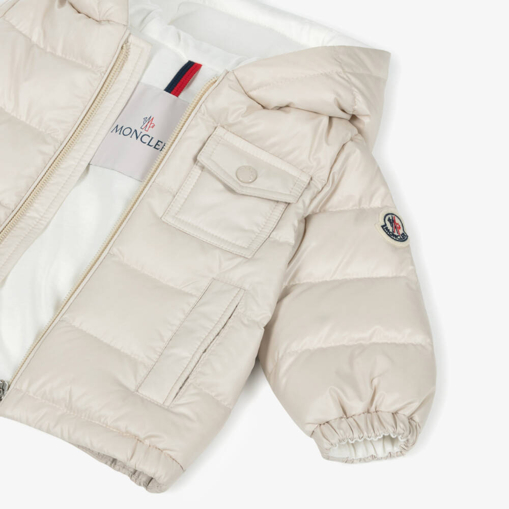 Moncler Enfant-Boys Ivory Mesles Puffer Jacket | Childrensalon