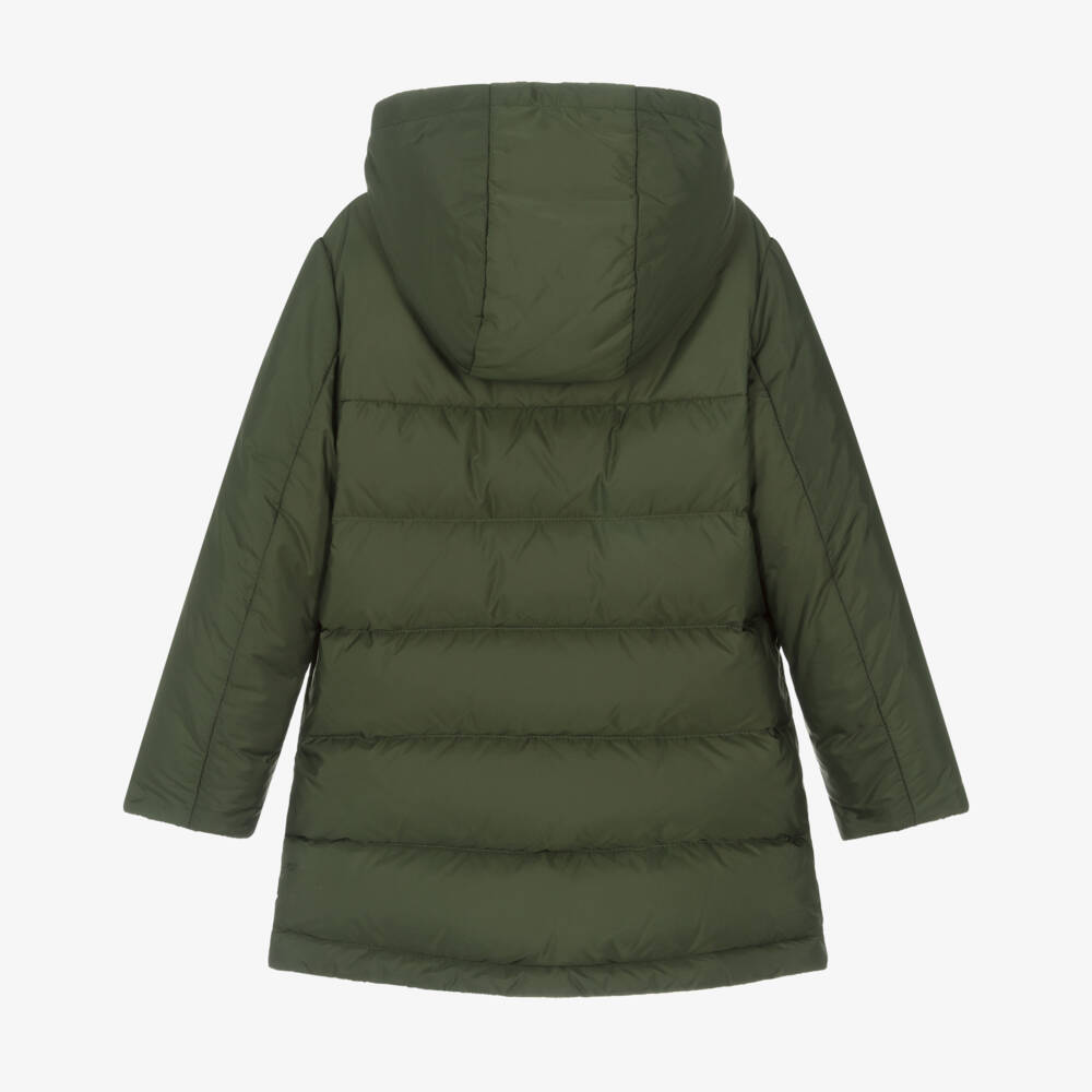 Moncler Enfant-Пальто стеганое Gesudar зеленое хаки для мальчиков | Childrensalon