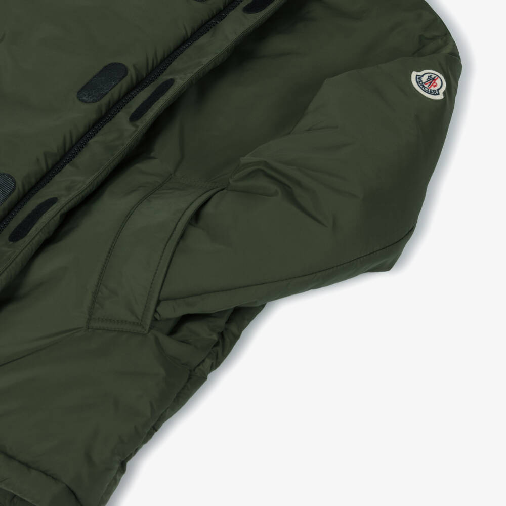 Moncler Enfant-Пальто стеганое Gesudar зеленое хаки для мальчиков | Childrensalon