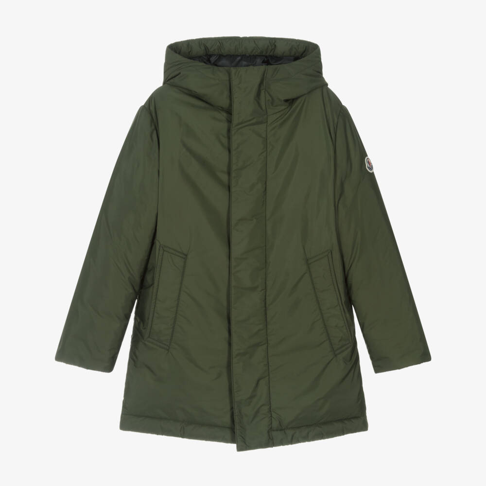 Moncler Enfant-Пальто стеганое Gesudar зеленое хаки для мальчиков | Childrensalon