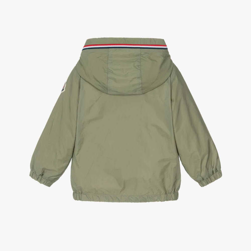 Moncler Enfant-Boys Khaki Green Hooded Granduc Jacket | Childrensalon