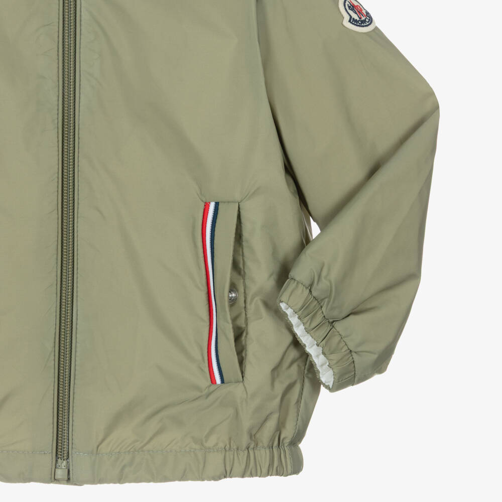 Moncler Enfant-Boys Khaki Green Hooded Granduc Jacket | Childrensalon