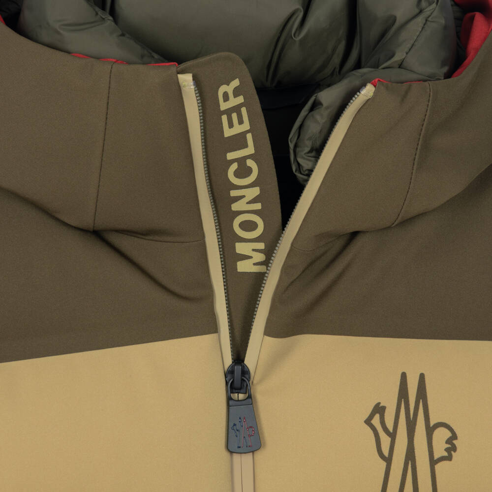 Moncler Enfant-Boys Khaki Montmiral Grenoble Technical Ski Jacket | Childrensalon