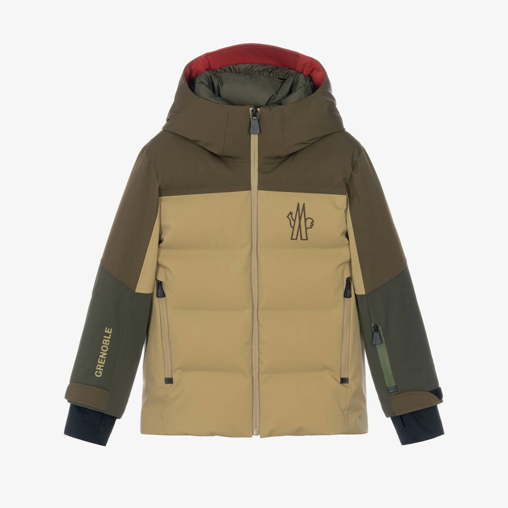 Moncler Enfant-Boys Khaki Montmiral Grenoble Technical Ski Jacket | Childrensalon