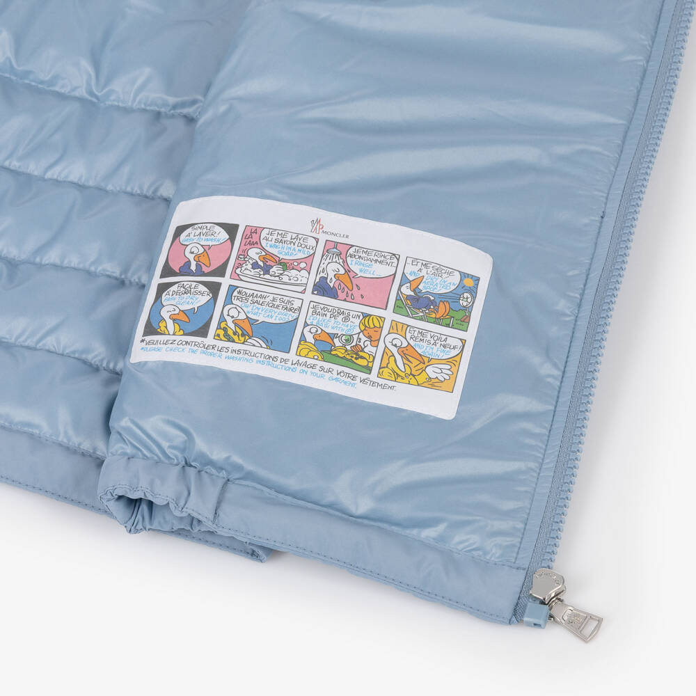 Moncler Enfant-Boys Light Blue Down Wystan Gilet | Childrensalon