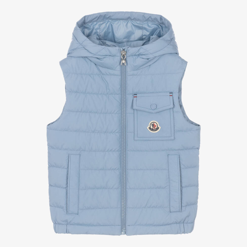 Moncler Enfant-Boys Light Blue Down Wystan Gilet | Childrensalon