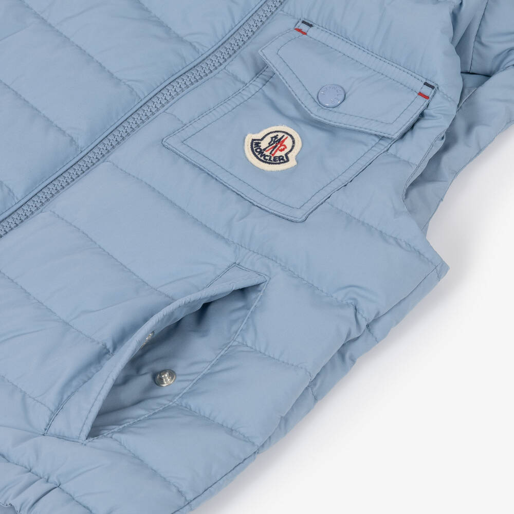 Moncler Enfant-Boys Light Blue Down Wystan Gilet | Childrensalon
