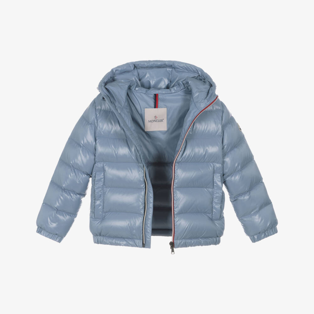 Moncler Enfant-Куртка пуховая New Aubert голубая для мальчиков | Childrensalon