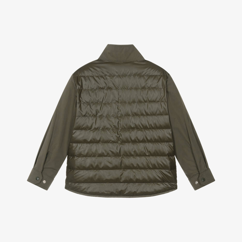 Moncler Enfant-جاكيت لون أخضر زيتوني للأولاد | Childrensalon