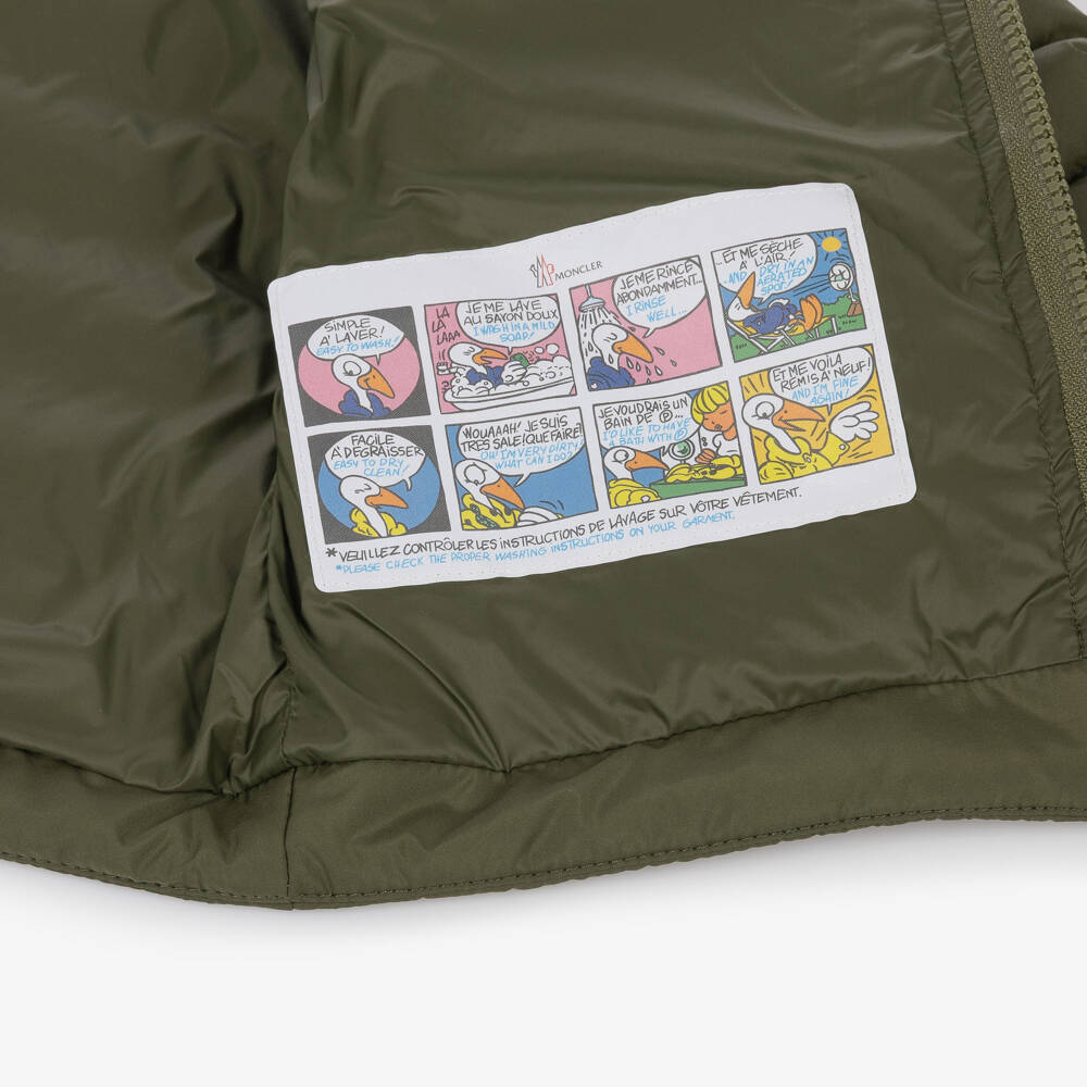 Moncler Enfant-Boys Moss Green Soren Down Jacket | Childrensalon