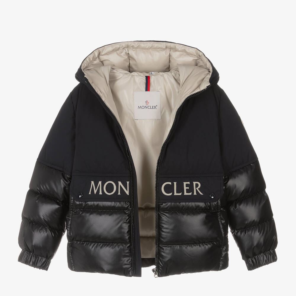 Moncler Enfant-Boys Navy Blue Andres Puffer Jacket | Childrensalon