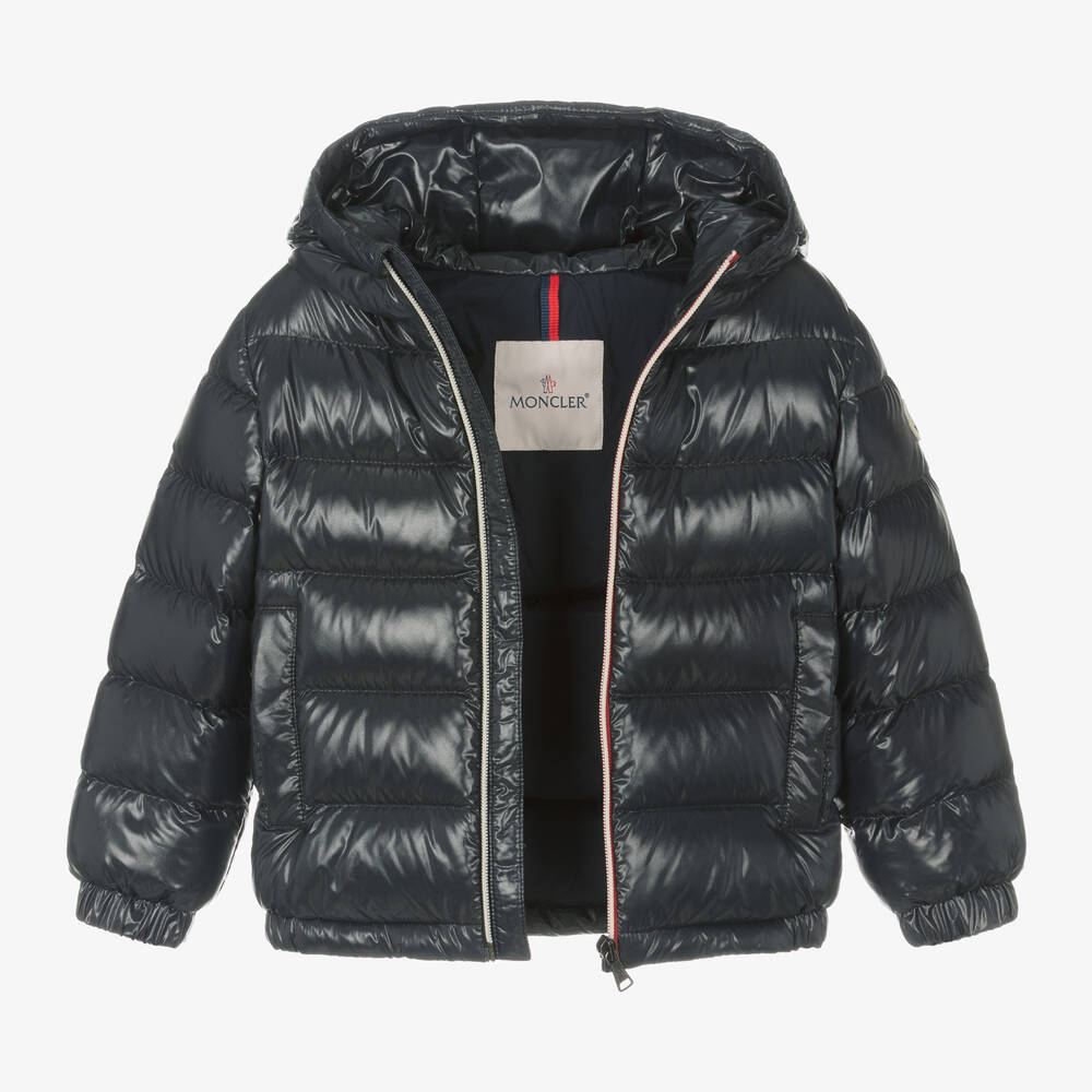 Moncler Enfant-Boys Navy Blue Aubert Down Puffer Jacket | Childrensalon