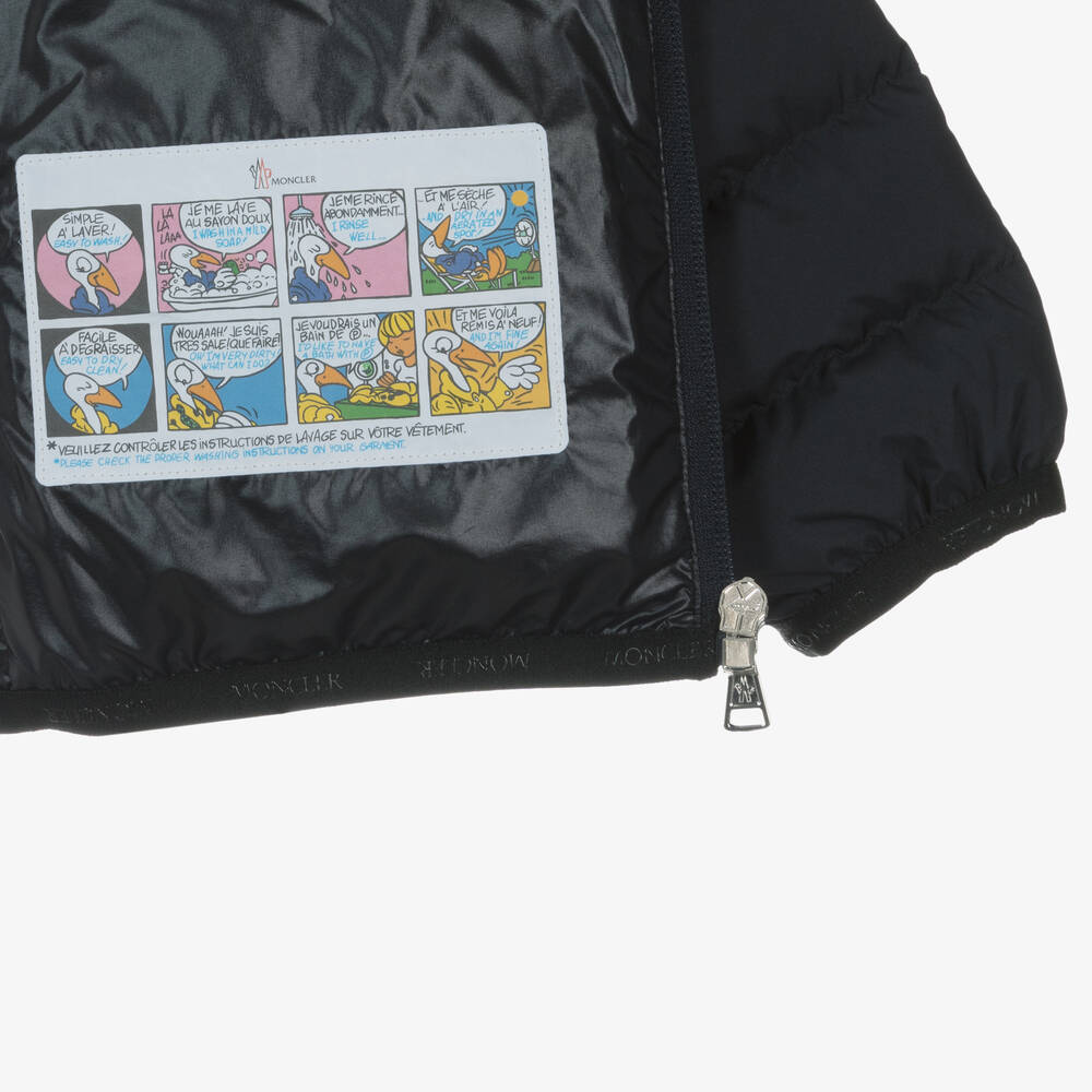 Moncler Enfant-Boys Navy Blue Baudinet Down Puffer Jacket | Childrensalon