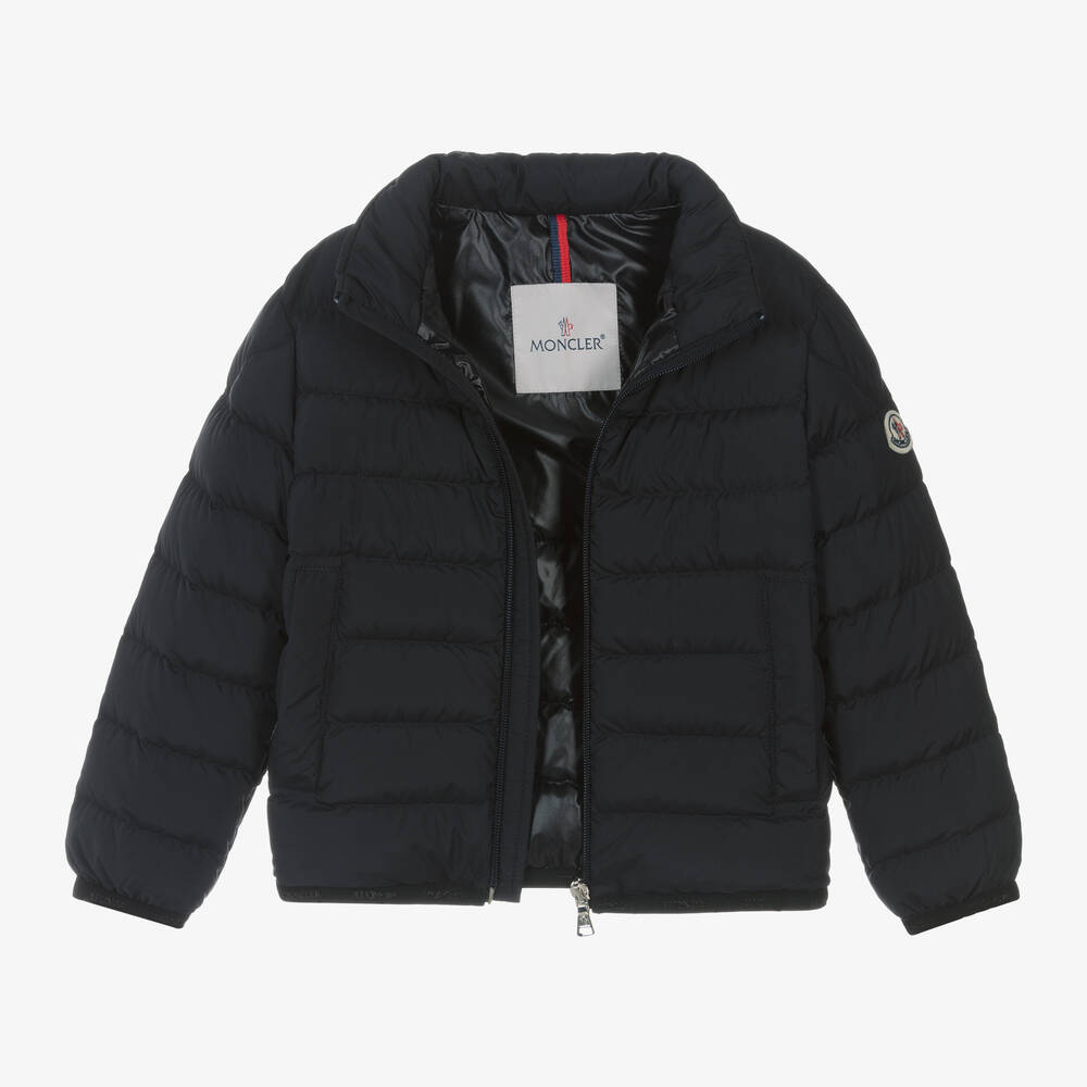 Moncler Enfant-Boys Navy Blue Baudinet Down Puffer Jacket | Childrensalon