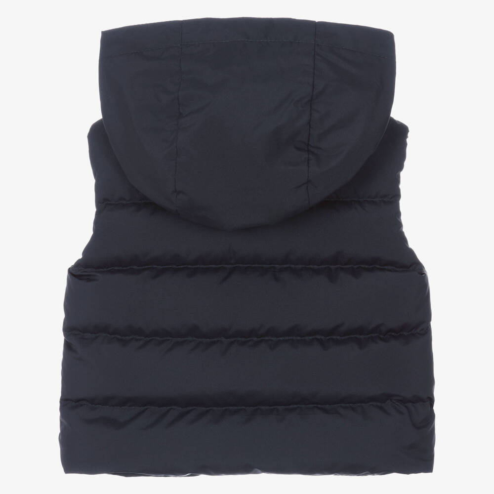 Moncler Enfant-Boys Navy Blue Buang Puffer Gilet | Childrensalon
